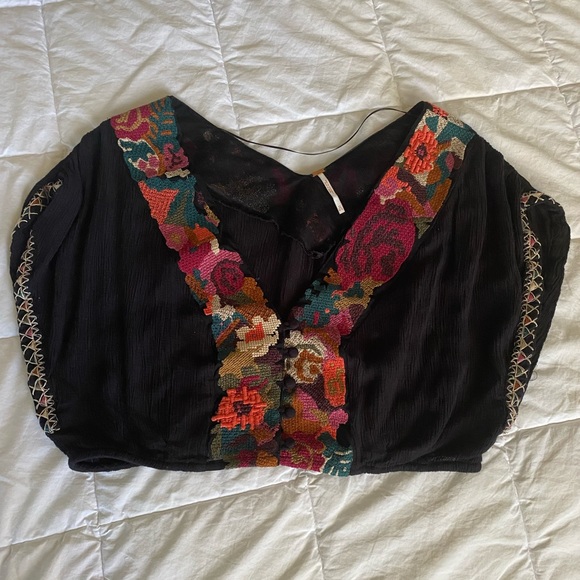 Free people embroidered crop top - Picture 1 of 3
